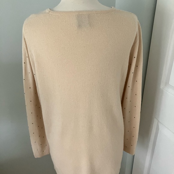 Persona by Marina Rinaldi Itlay Wool/Cashmere /Stud  Accent Tunic Sweate… - Picture 2 of 6